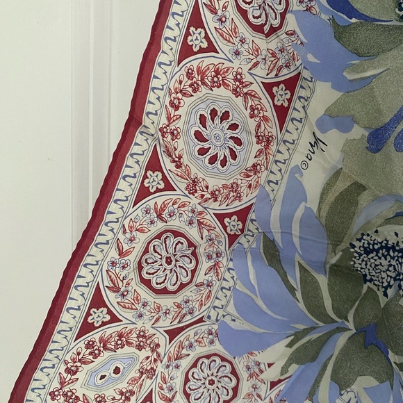 Vana Silk Scarf Made in Japan Floral Print - Picture 5 of 7